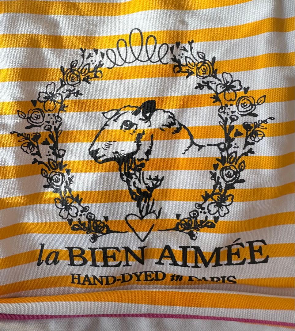 プ*）様 la BIEN AIMÉE ストライプショルダーバッグイエロー