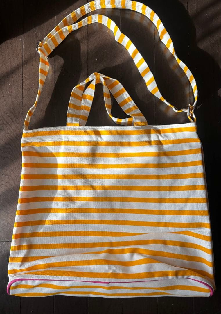 プ*）様 la BIEN AIMÉE ストライプショルダーバッグイエロー