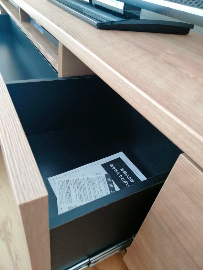 【くま/7月中値下げOK】180cm ローボード テレビ台 収納付き