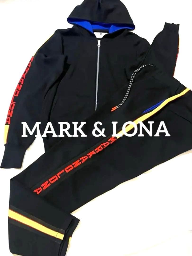 ⭐️マークアンドロナ セットアップ ブラック 黒 パーカー パンツ スカル