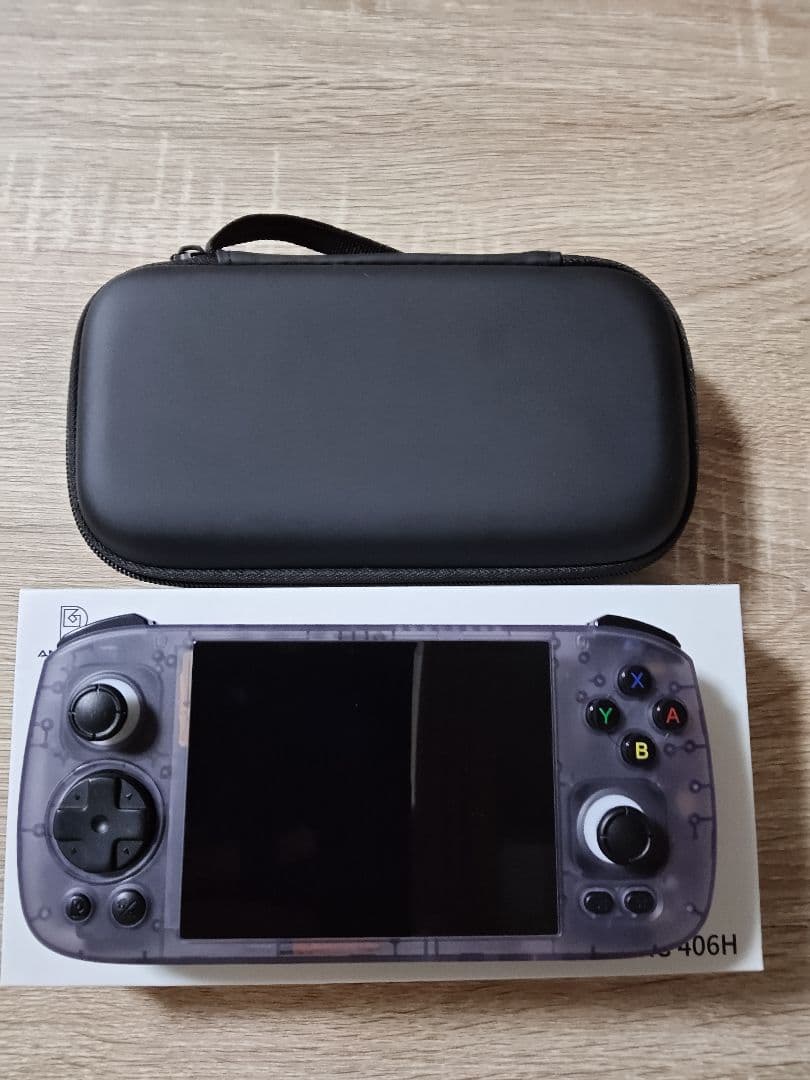 ANBERNIC RG406H クリアパープル 収納ケース付き