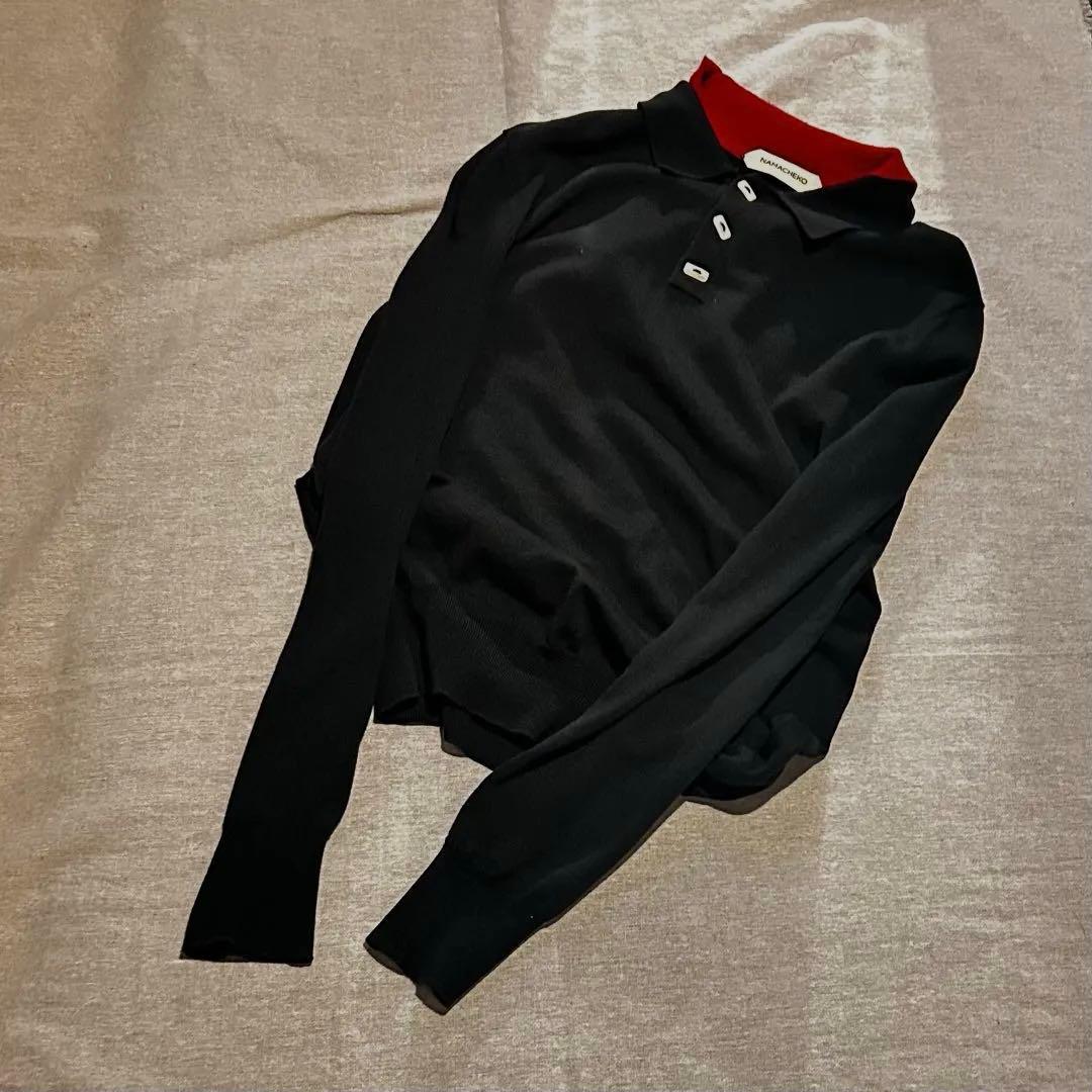 トップス NAMACHEKO knit polo shirt