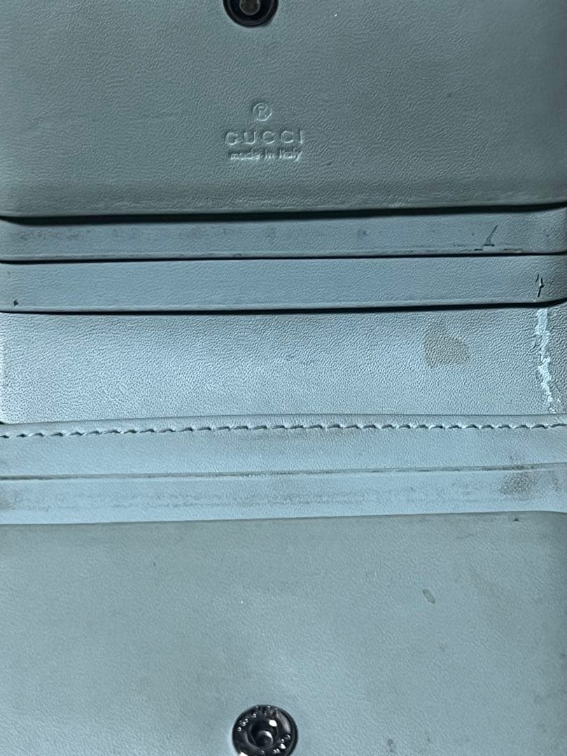 Gucci 二つ折り財布 ミントグリーン