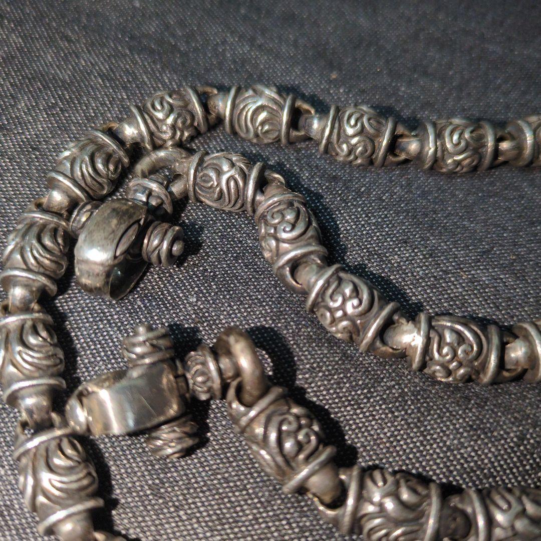 ノーブランド　ウォレットチェーン　シルバー