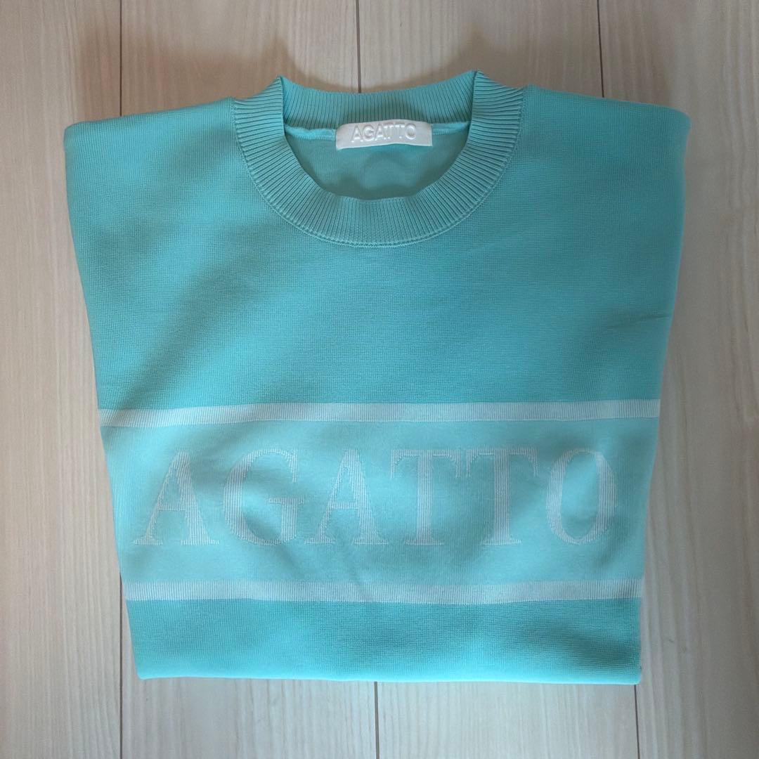 AGATTO ブルー Tシャツ Mサイズ