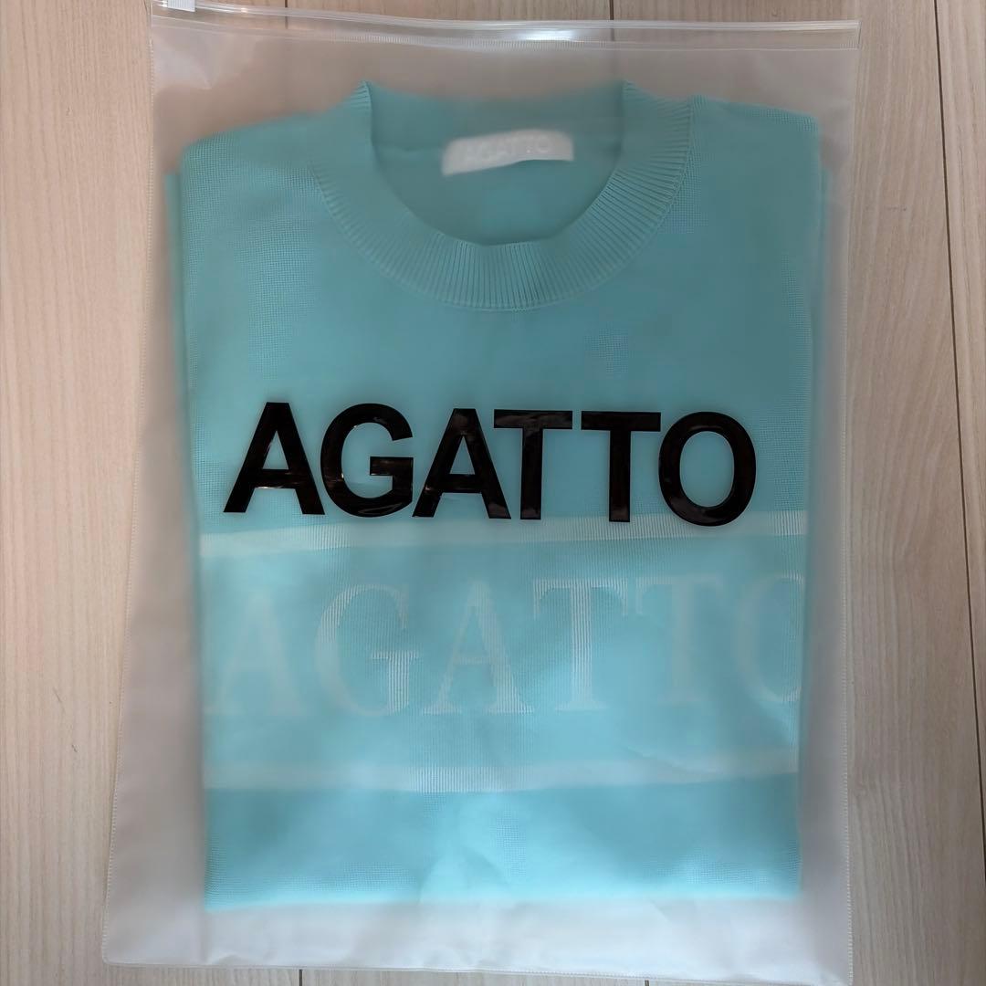 AGATTO ブルー Tシャツ Mサイズ