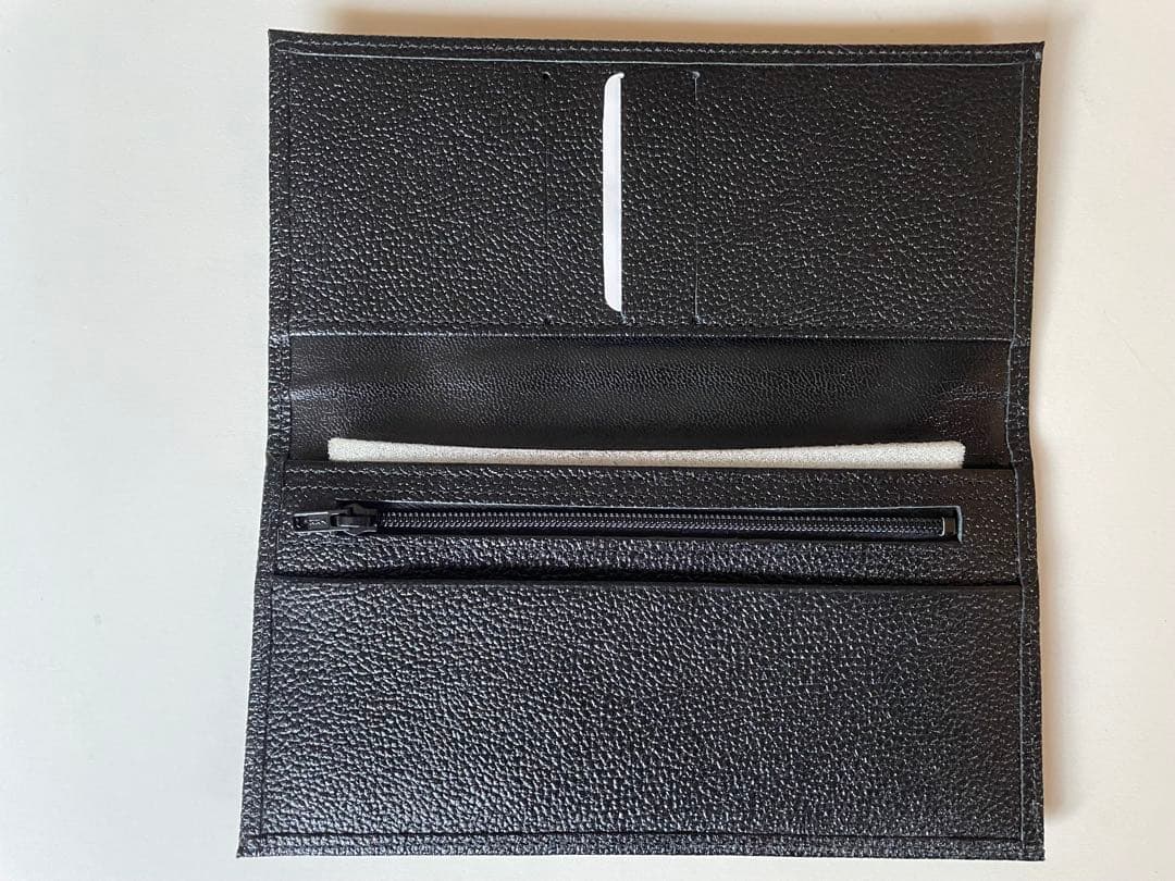 【皇居】未使用 長財布 黒色 牛革 ブラック