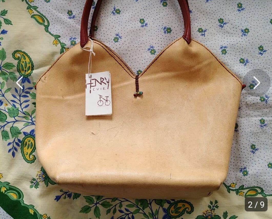 希少 アンリークイール★HENRY CUIR★ハンドバッグ