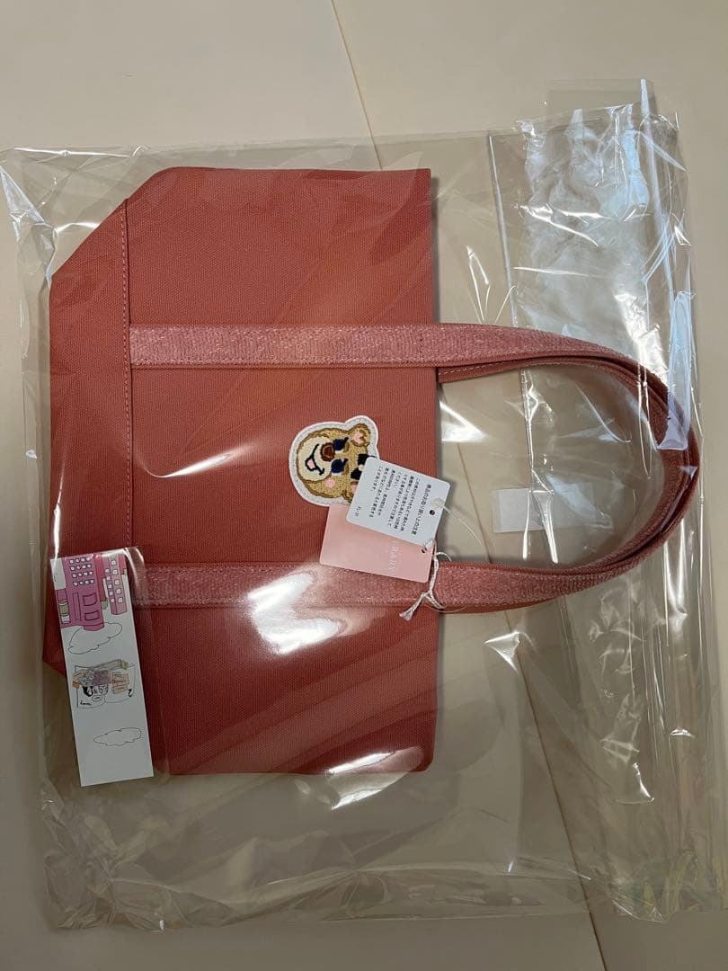 ラブラリーバイフェイラー オールドテディガール ワッペントートバッグ ピンクL