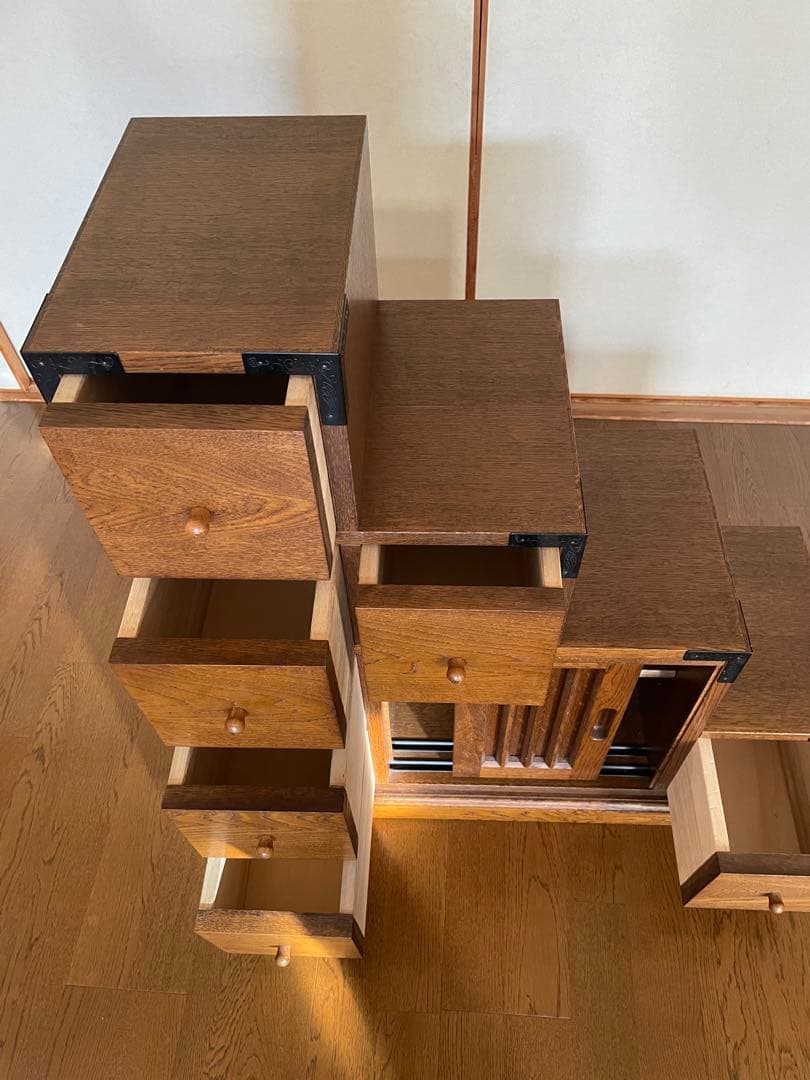 葉山家具 階段タンス（階段型木製収納キャビネット）