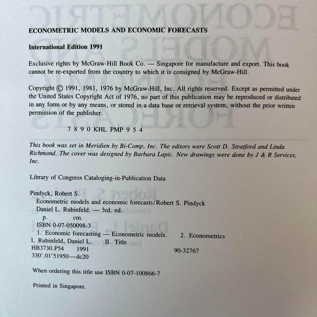 洋書 Econometric Models and Economic
