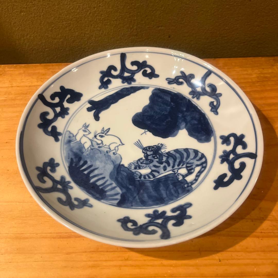 シ*ロ様 村田森　　　染付7寸皿　　5枚