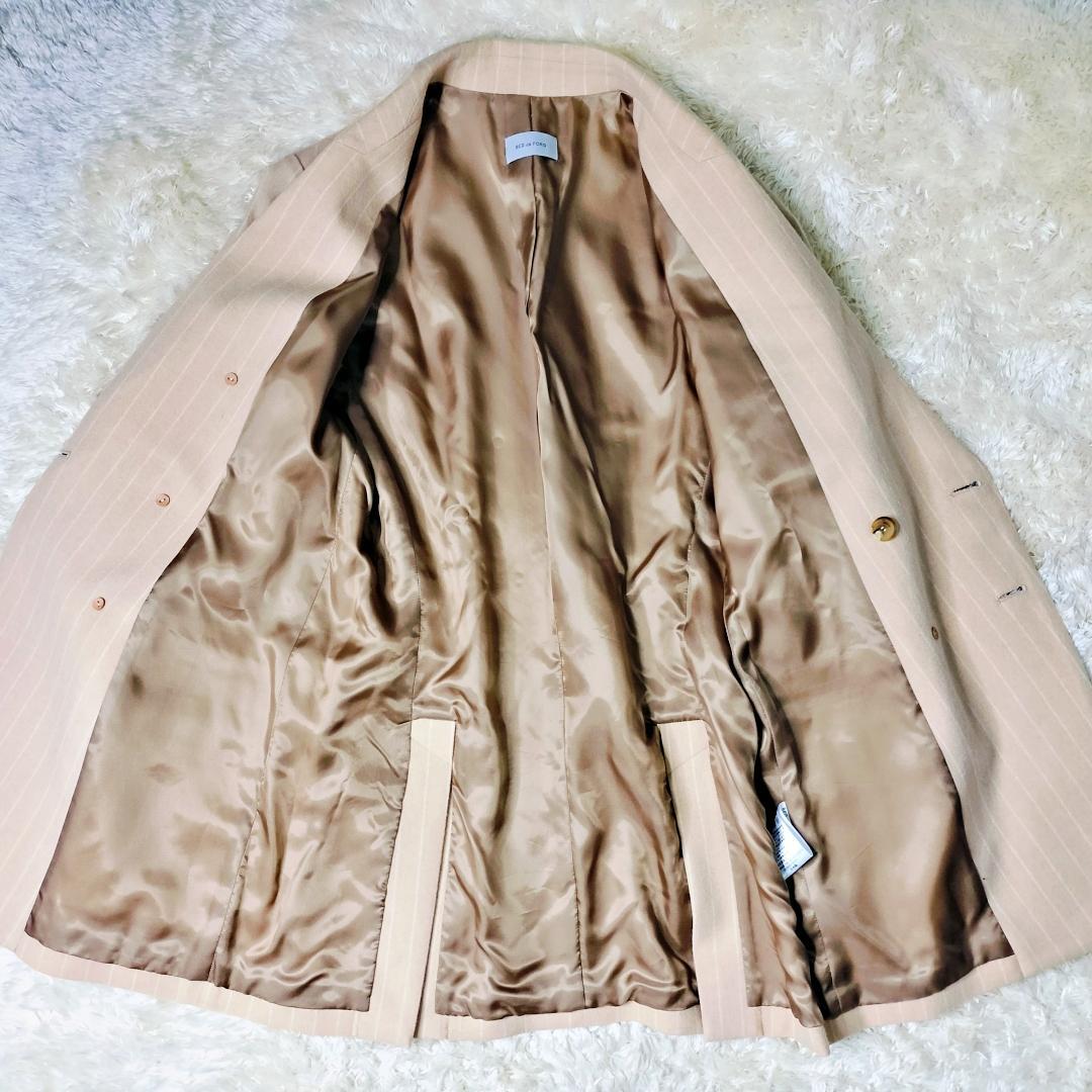 未使用✨️21AW ベッドフォード ダブルセットアップ カシミヤ混 ピーチカラー