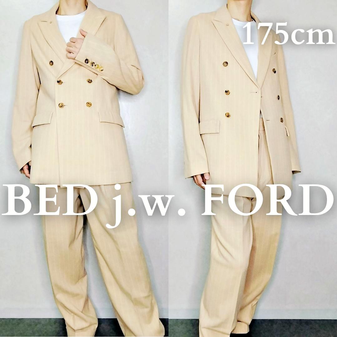 未使用✨️21AW ベッドフォード ダブルセットアップ カシミヤ混 ピーチカラー