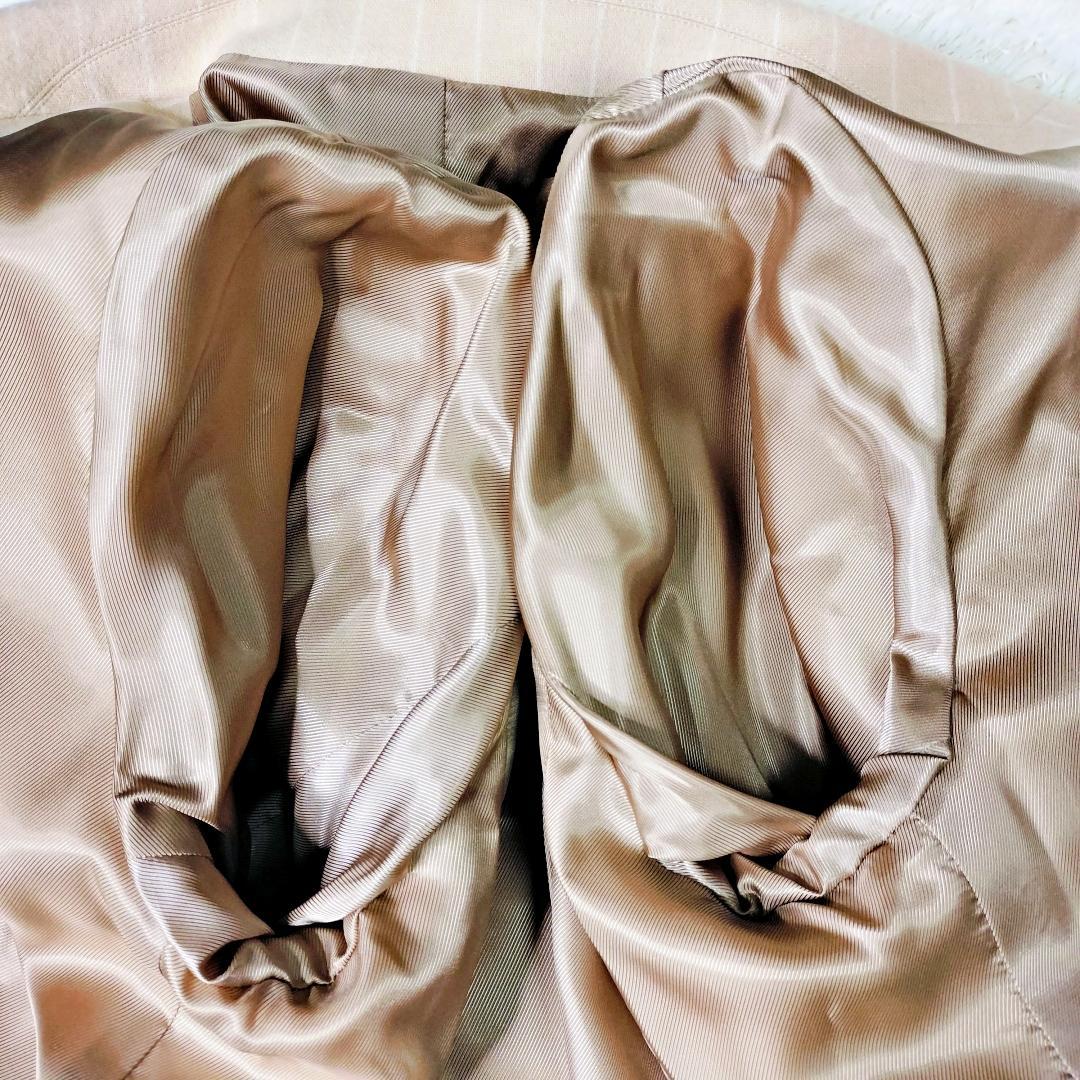 未使用✨️21AW ベッドフォード ダブルセットアップ カシミヤ混 ピーチカラー