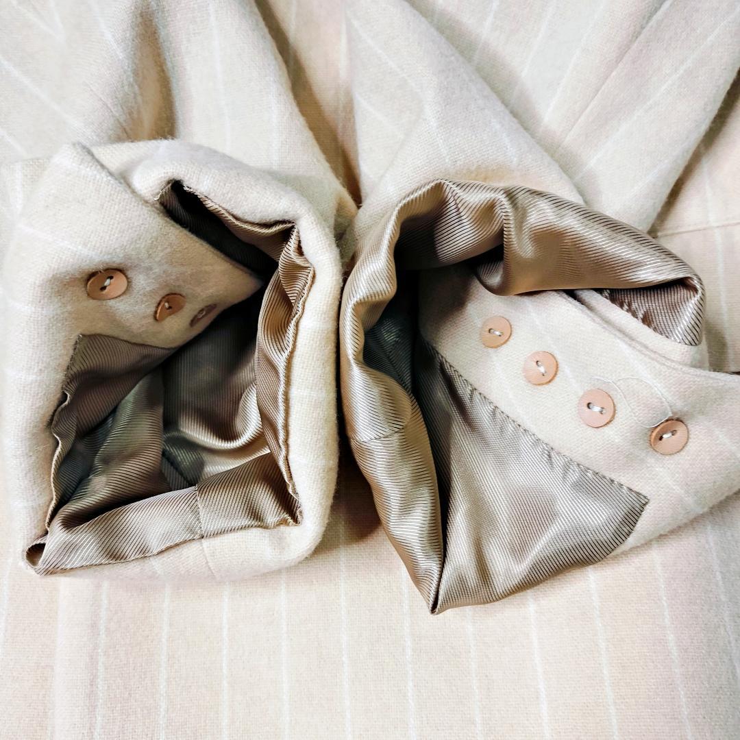 未使用✨️21AW ベッドフォード ダブルセットアップ カシミヤ混 ピーチカラー