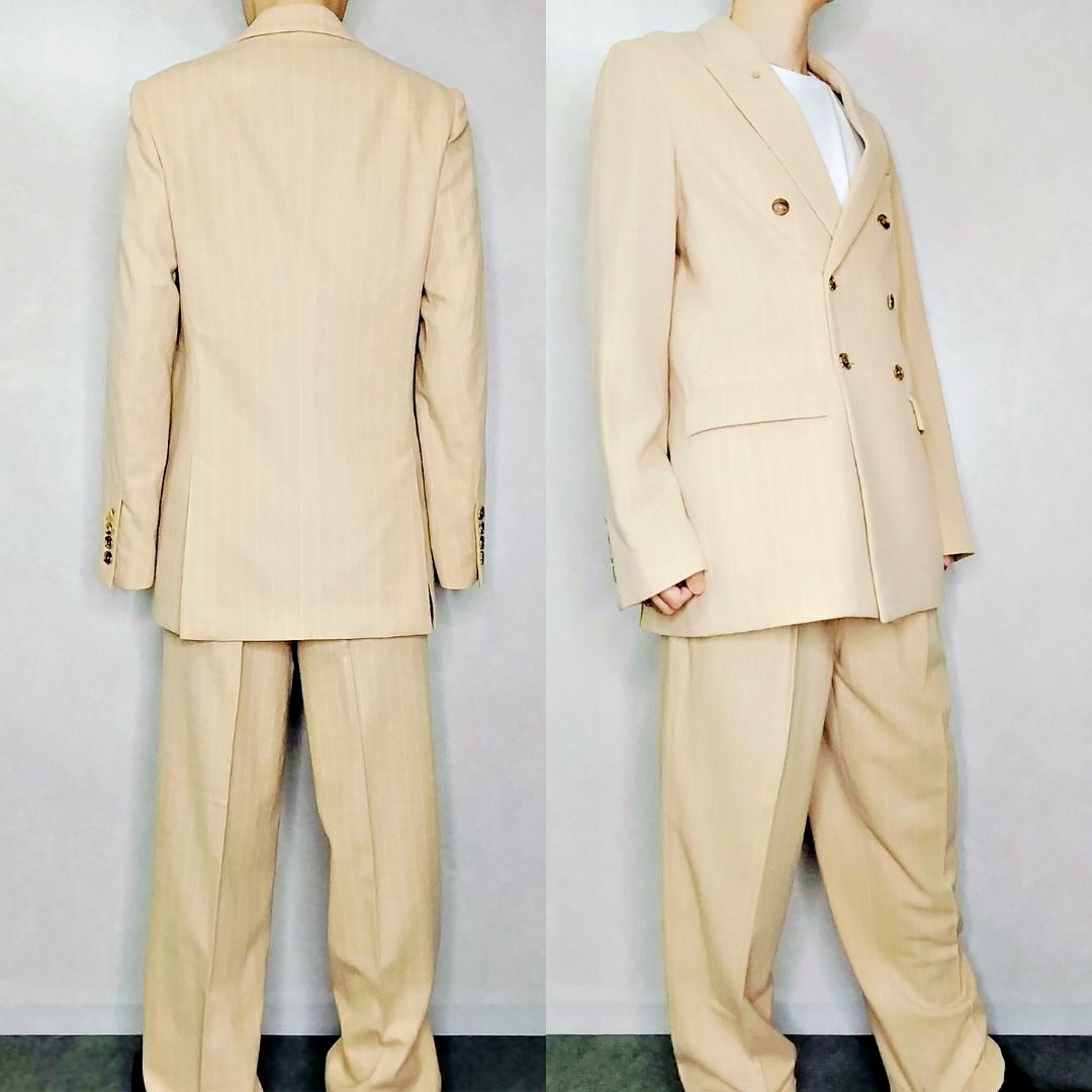 未使用✨️21AW ベッドフォード ダブルセットアップ カシミヤ混 ピーチカラー