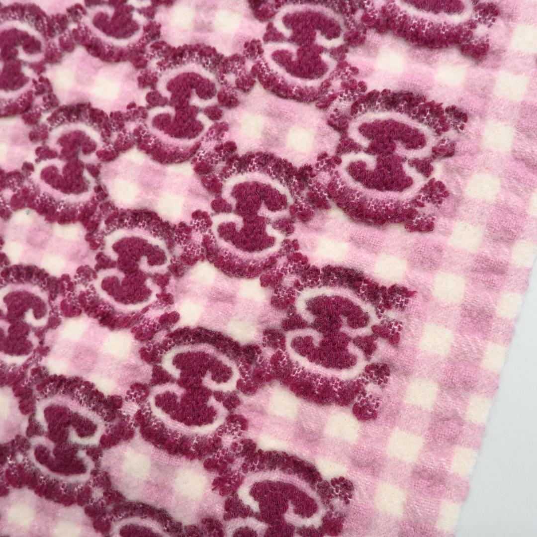 ▼ 47277★冬 GUCCI グッチ GG柄 ブランケット ひざ掛け ピンク