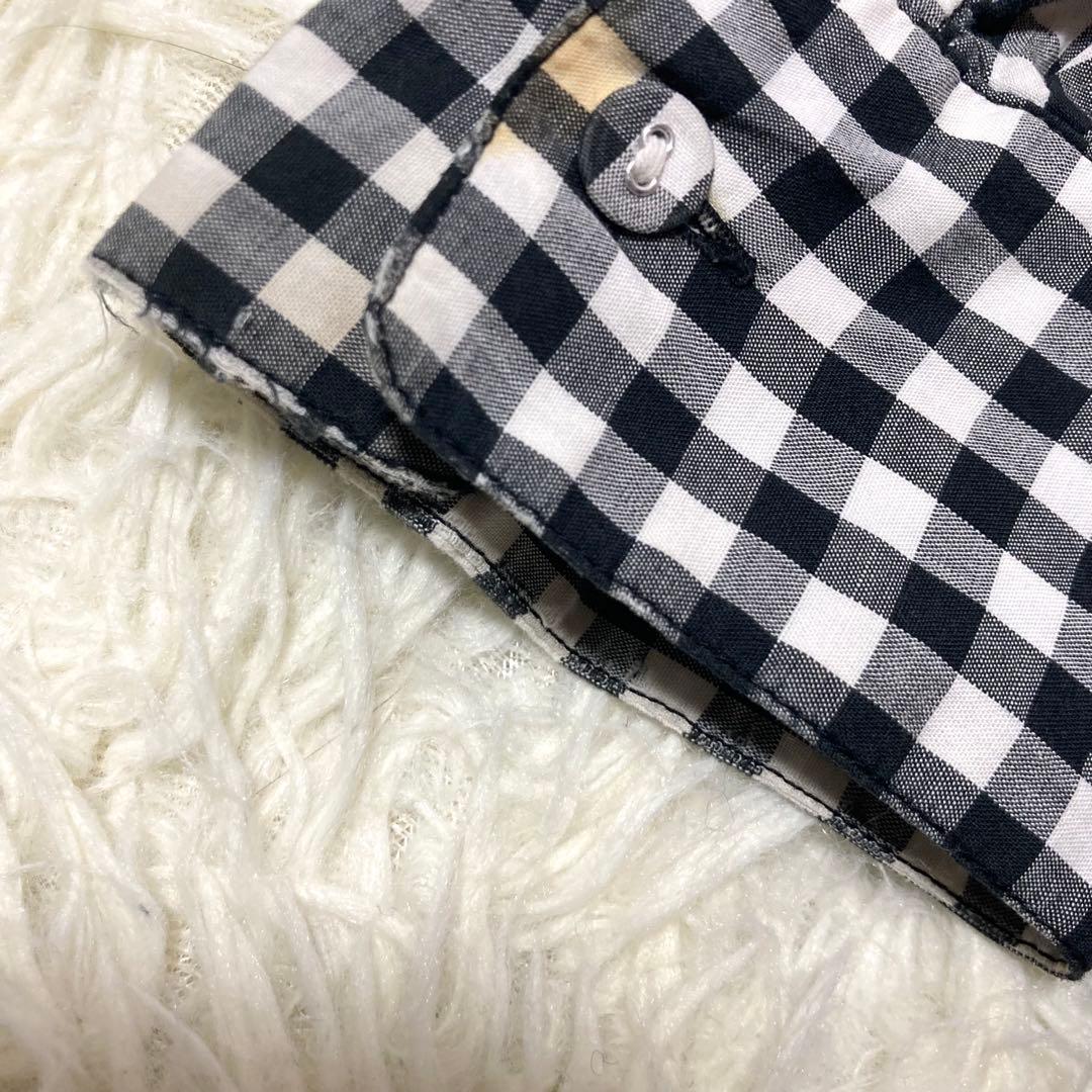 ISSEY MIYAKE MEN Tシャツ　長袖　袖切替　ドッキング　チェック