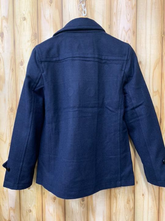 SALE新品LONG PINEしっかり襟カラー★メルトンPコート★Lサイズ