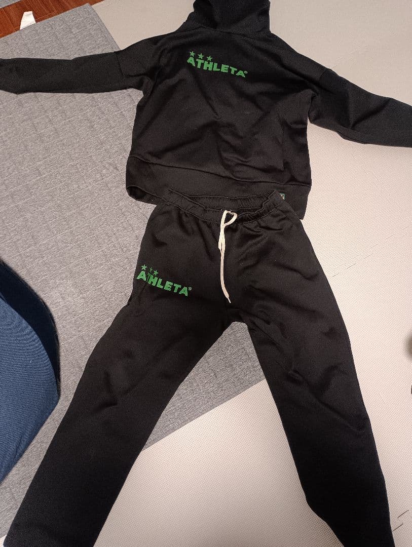 アスレタ　ヴェルディ　支給　中起毛　極暖スウェットパーカー　上下セット