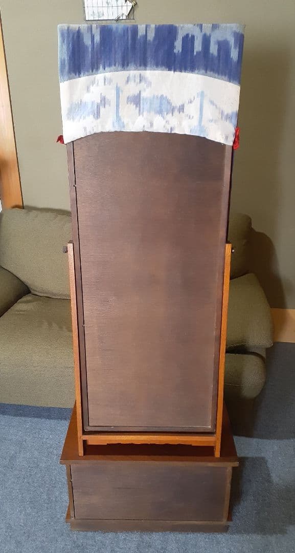 姿見/鏡台◎昭和レトロ/当時物◎欅材◎化粧台付◎アンティーク◎直接お取り引き可