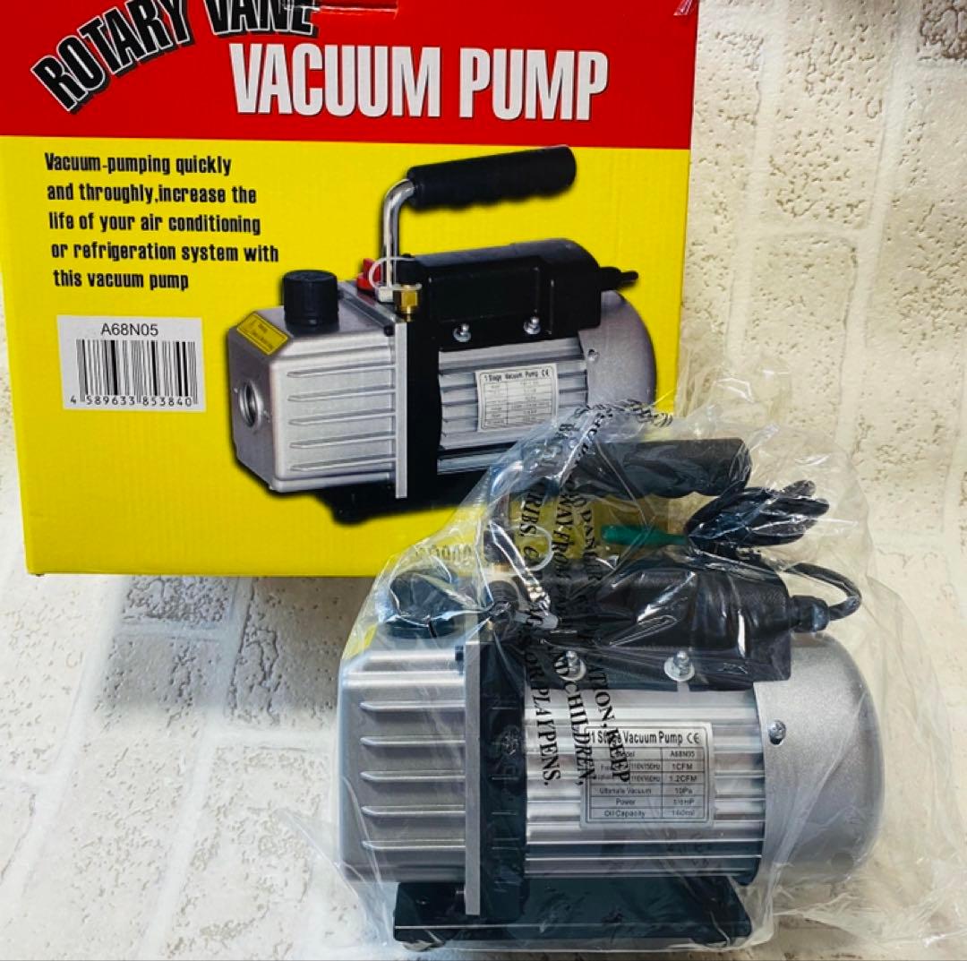 新品 エアコンガスチャージ 冷媒補充 マニホールドゲージ＆電動真空ポンプセット