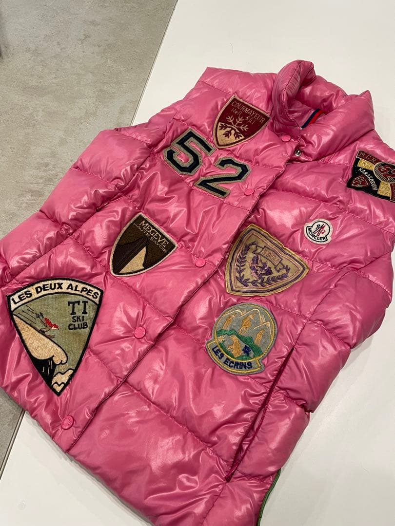 希少 MONCLER チベット スダウンベスト ワッペンロゴ　レディース　キッズ