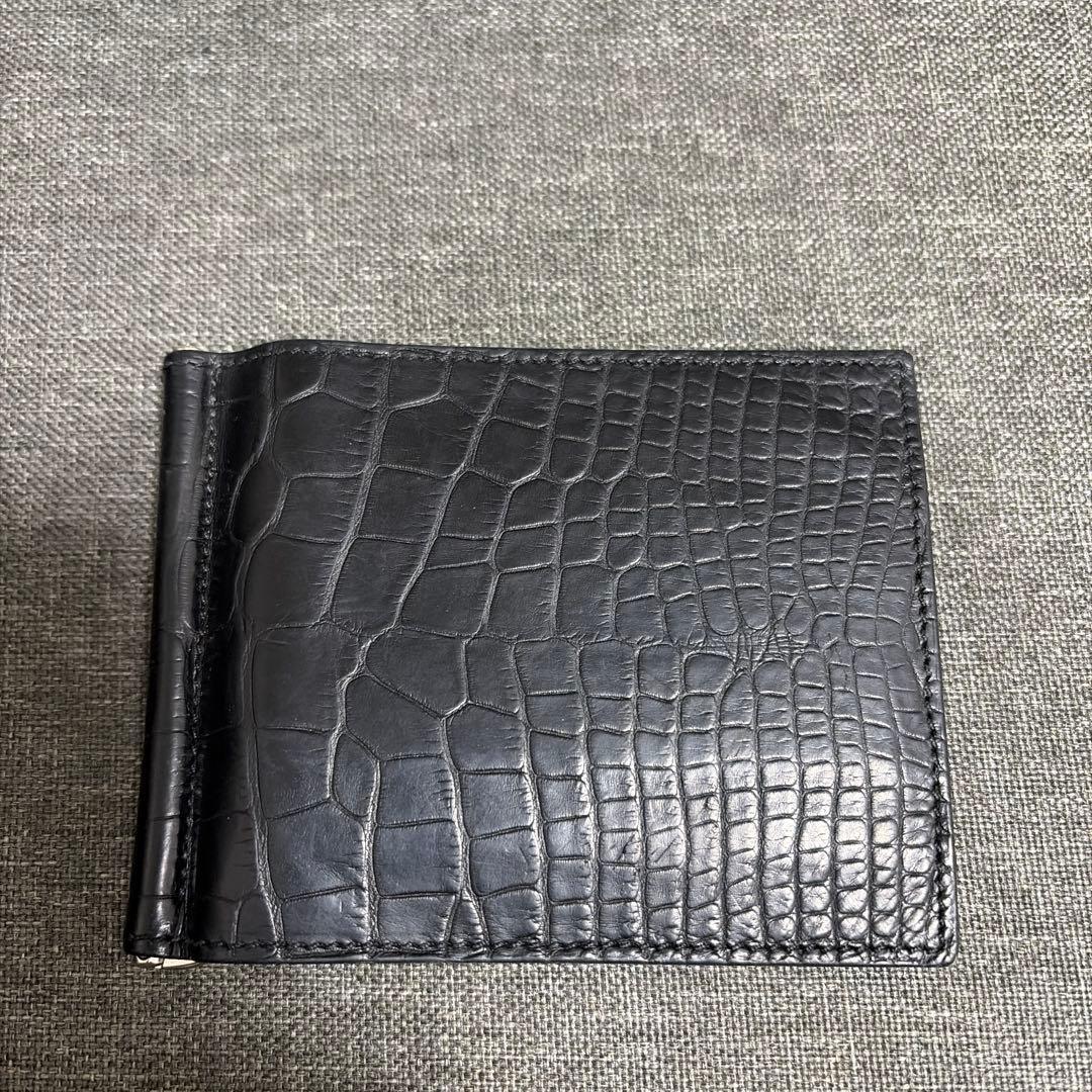 HERMES エルメス　ポーカーGM アリゲーター、クロコダイルマット