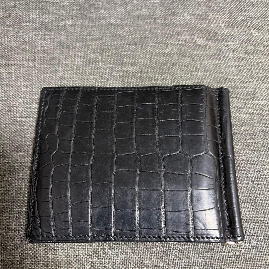 HERMES エルメス　ポーカーGM アリゲーター、クロコダイルマット