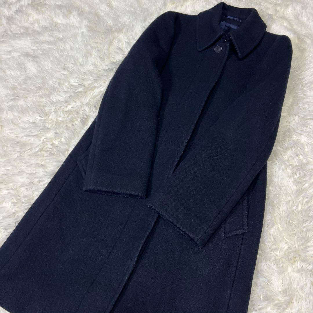 【人気✨️】マーガレットハウエル　ステンカラーウールコート　カシミア混　メルトン