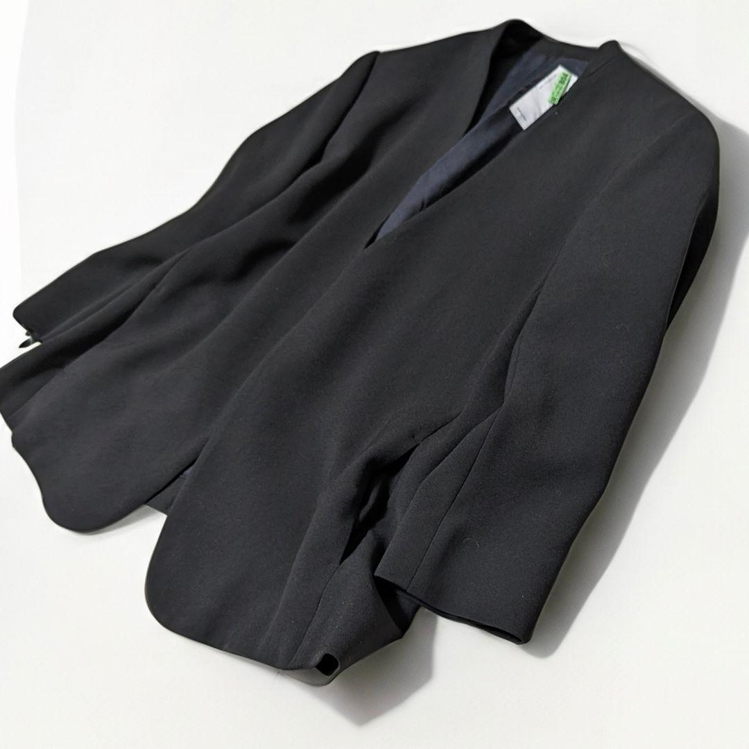 NO CONTROL AIR アセテート混 ノーカラージャケット 日本製