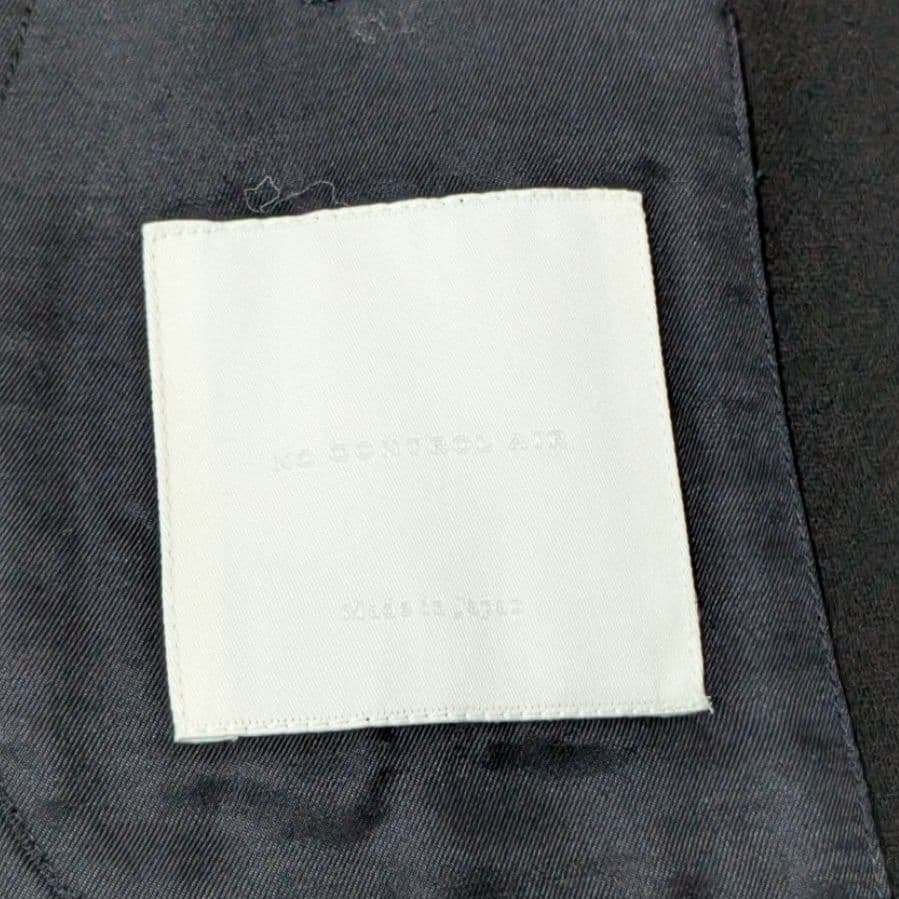 NO CONTROL AIR アセテート混 ノーカラージャケット 日本製