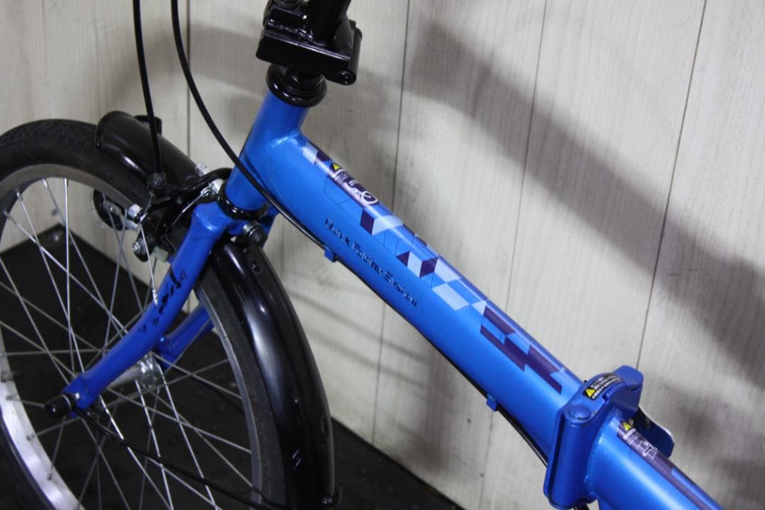 あさひ製casulyカジュリー 20型6速 AUTO LED仕様 折りたたみ　青