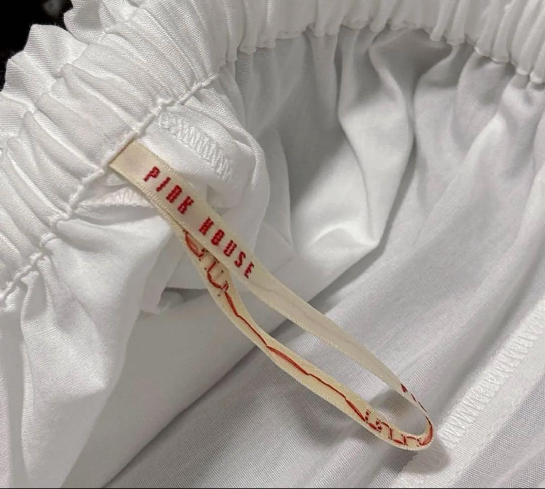 ピンクハウス 裾ローン使い ７分丈 ５分丈 ドロワーズパンツ 段々フリルF