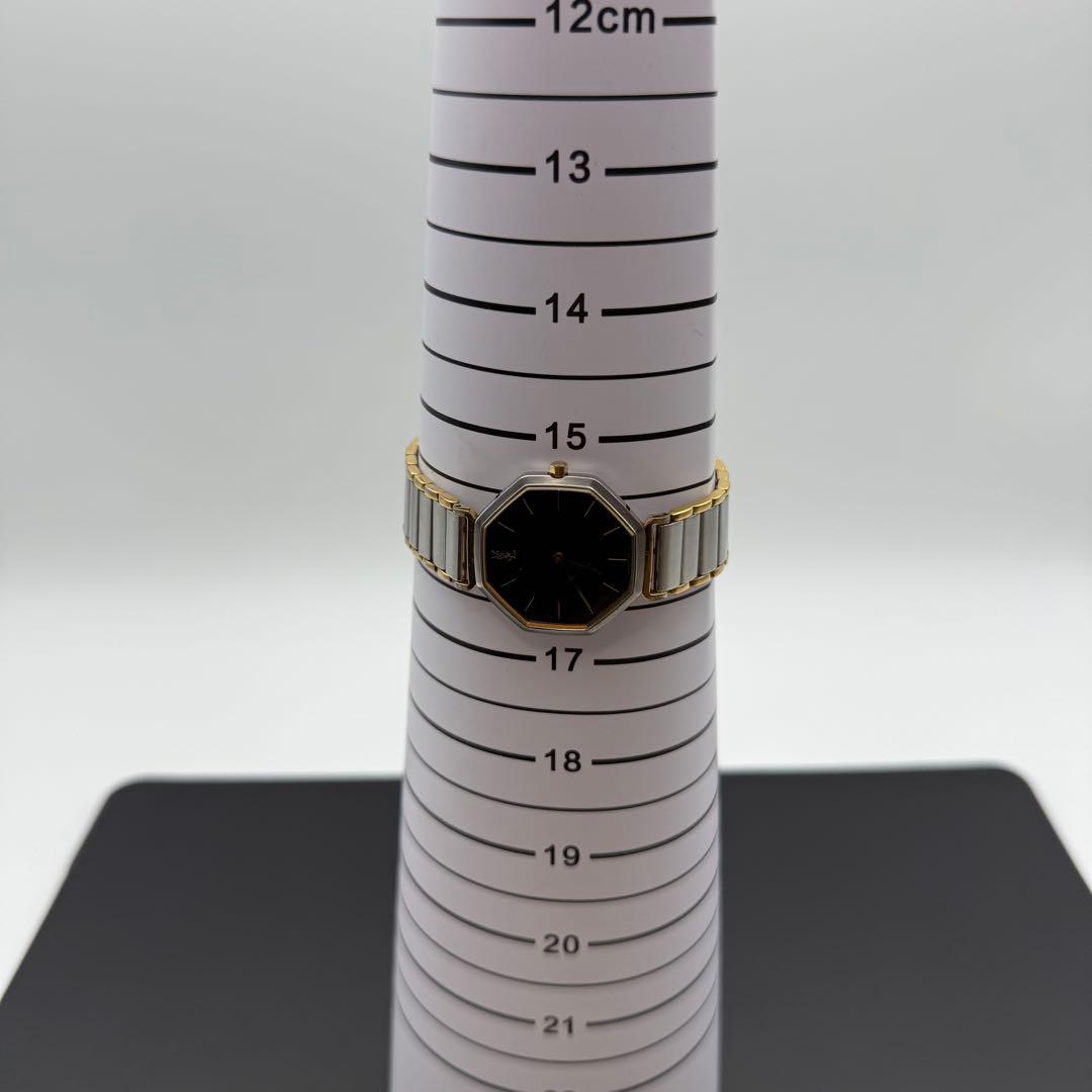 人気/稼働✨YSL イヴサンローラン オクタゴン 腕時計 コンビカラー クォーツ