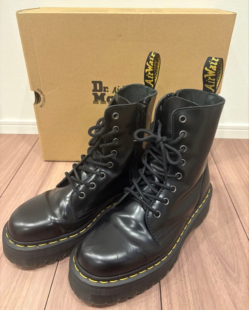 【美品】Dr.Martens JADON UK7 黒 厚底 8ホール 26cm