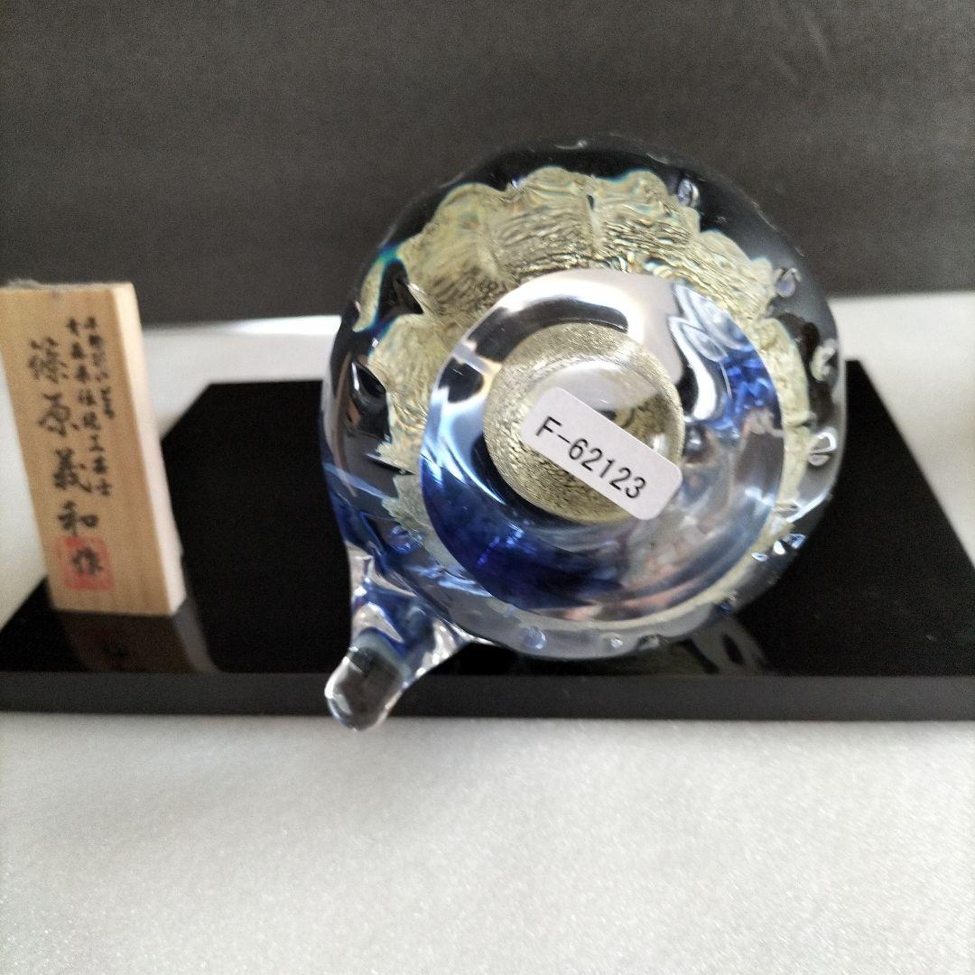 青森津軽伝統工芸品　津軽びいどろ置物2点セット