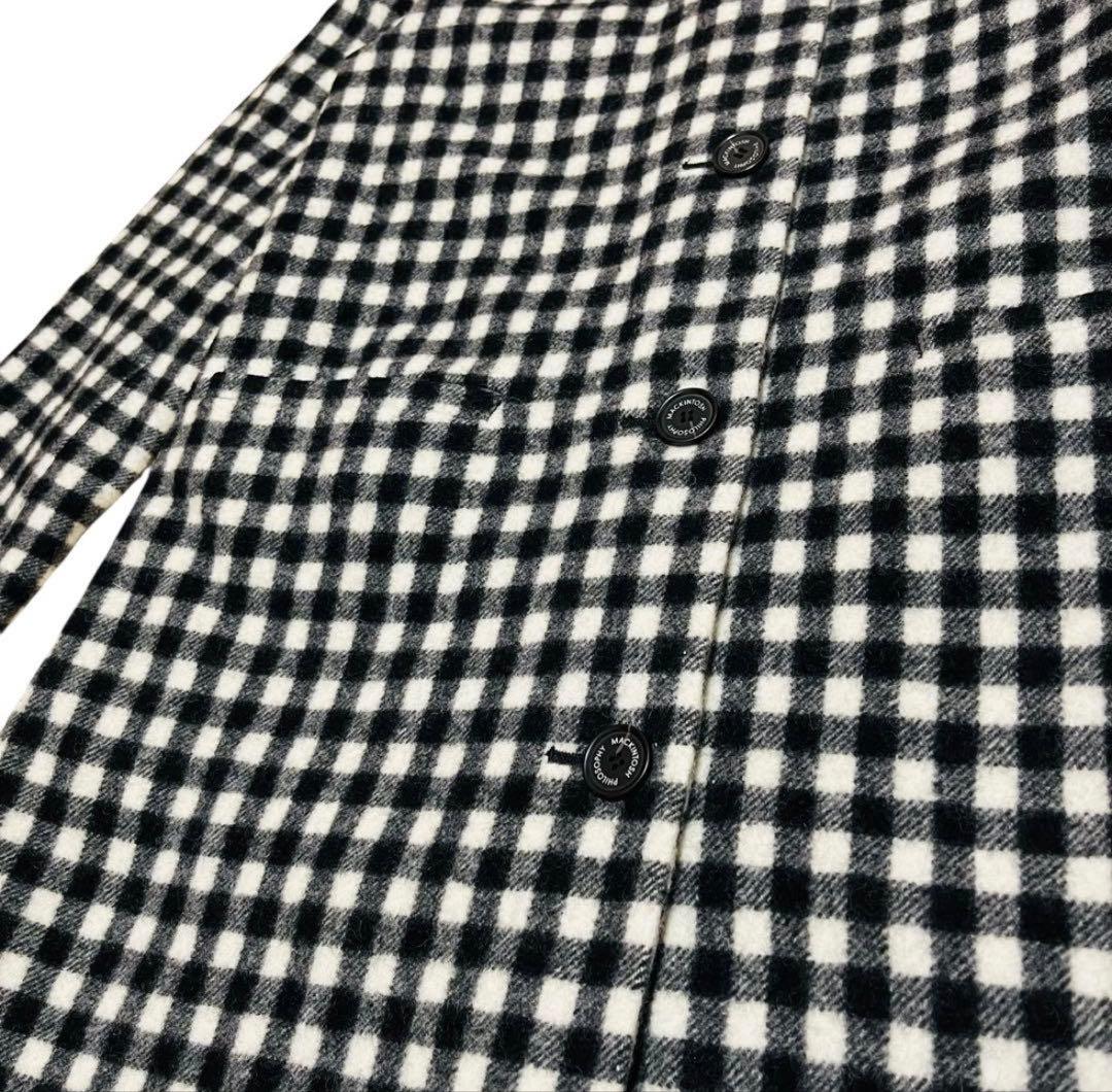マッキントッシュフィロソフィー シェパードチェック フーデッドコート M
