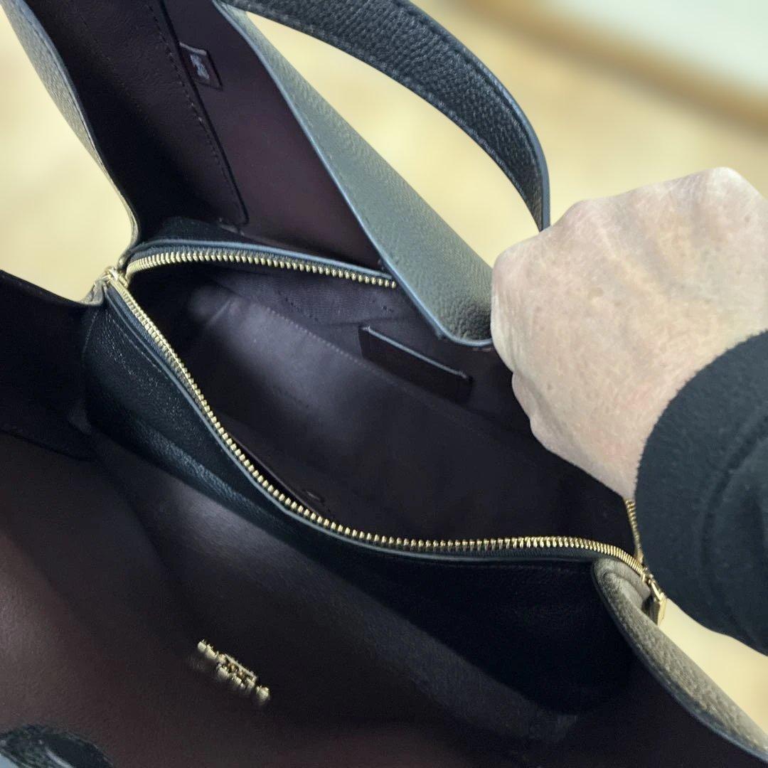 COACH ブラック ハドリーホーボ　レザー　バッグ