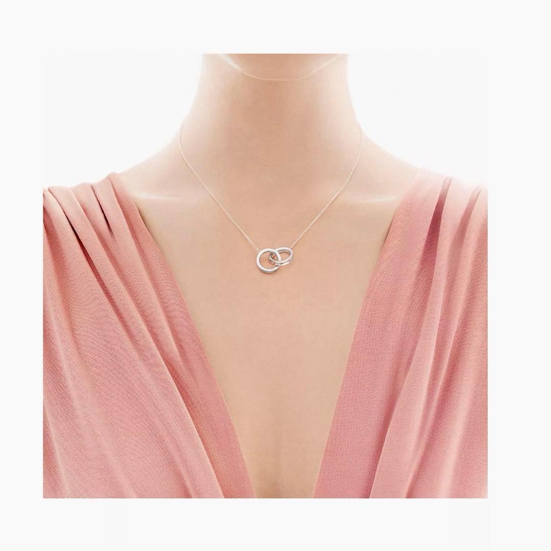 Tiffany & Co. シルバー ２連リングペンダント ネックレス