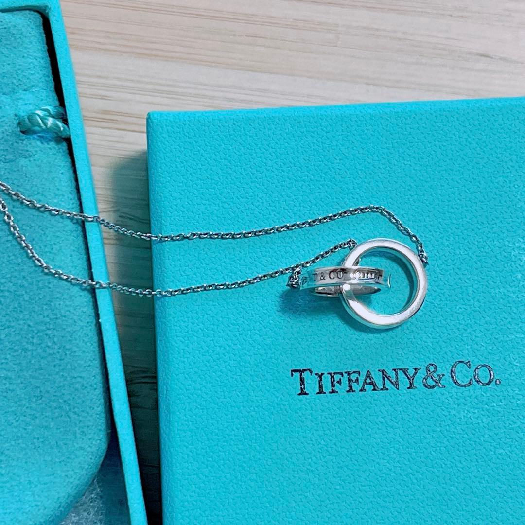 Tiffany & Co. シルバー ２連リングペンダント ネックレス