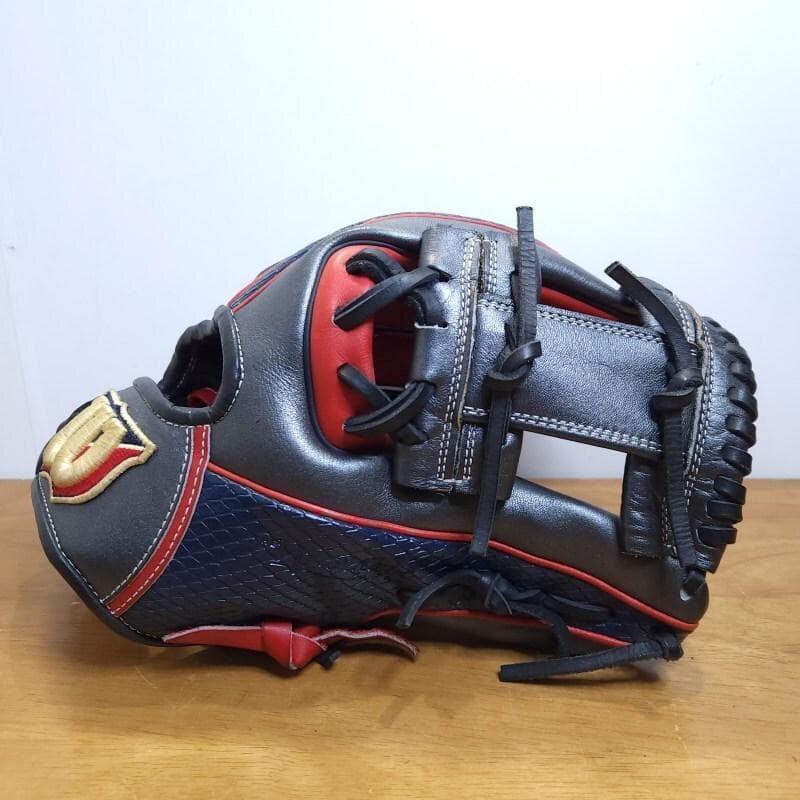 ウイルソン D5 デュアル 特別仕様スネークレザー 美品 内野用 軟式グローブ
