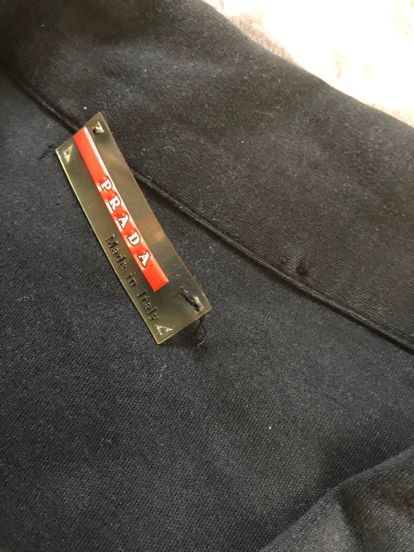 PRADA ブラック 長袖ポロシャツ