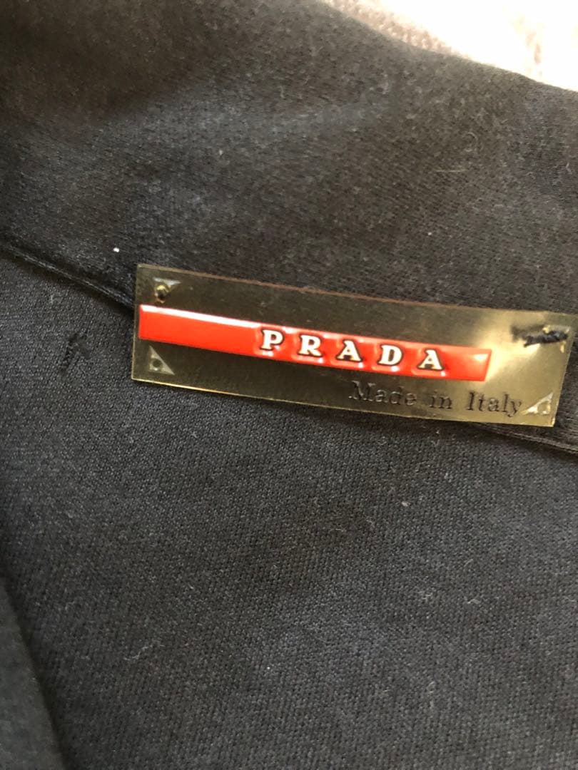 PRADA ブラック 長袖ポロシャツ