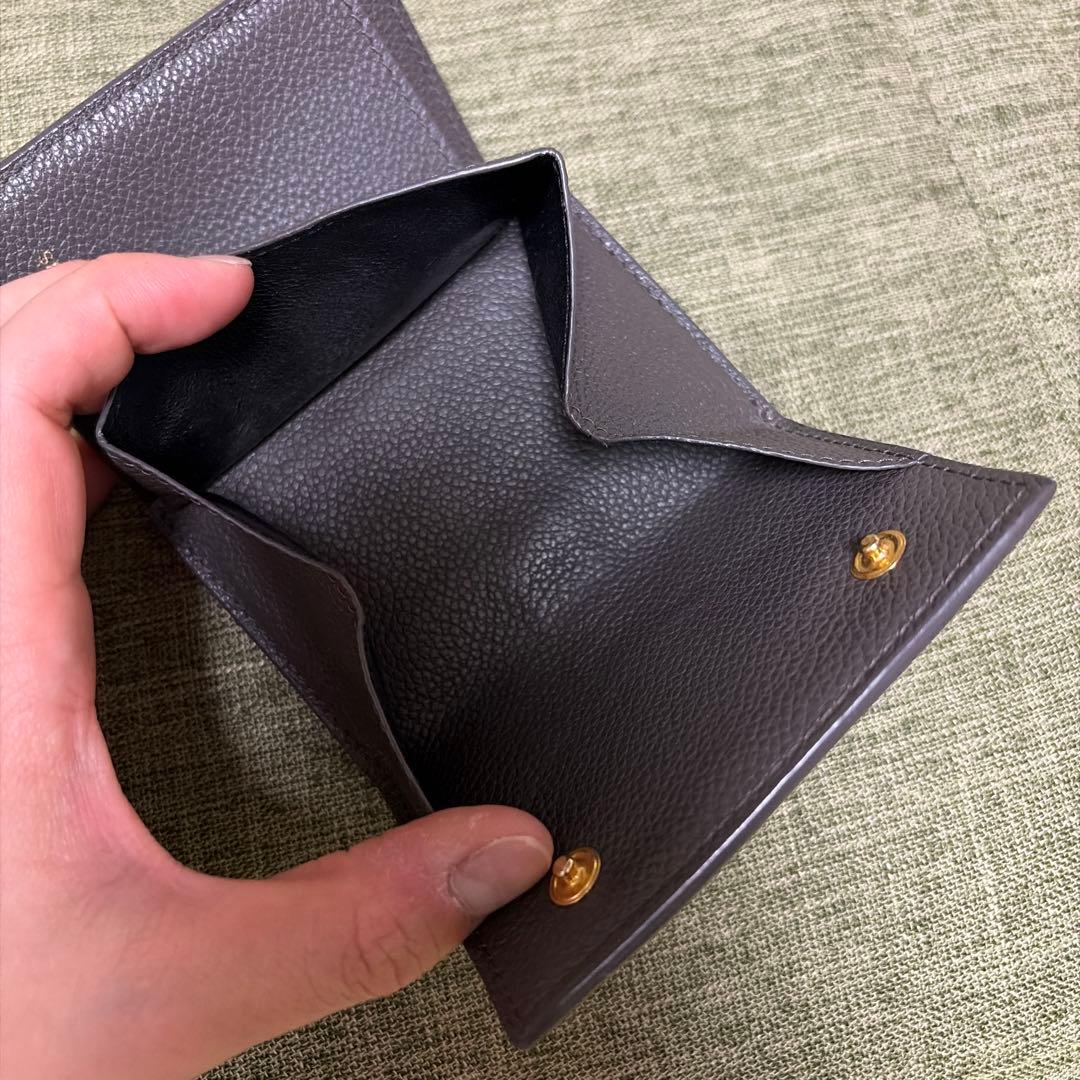Saint Laurent 三つ折り財布 ダークグレー