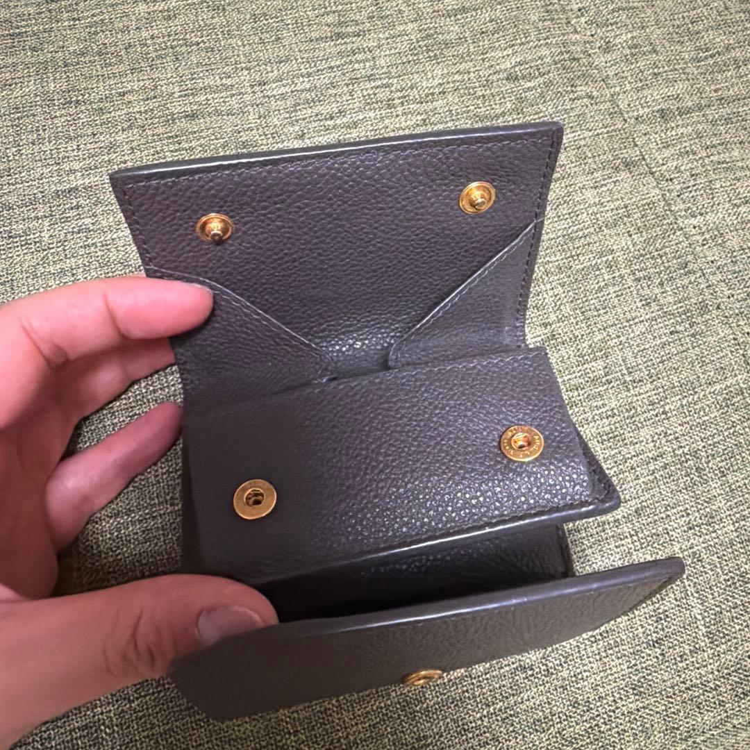 Saint Laurent 三つ折り財布 ダークグレー