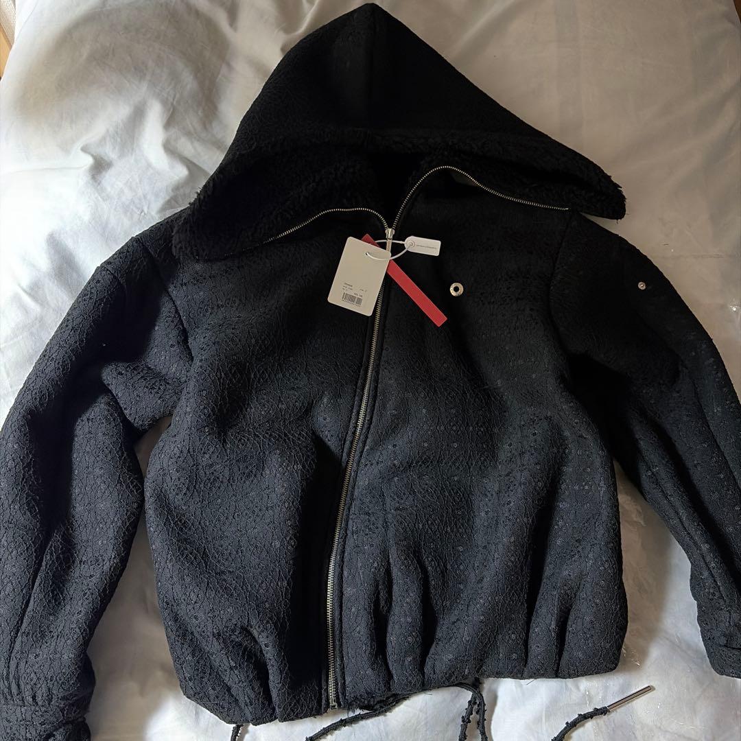 ザレッドスレッド　S ring asymmetry hoodie lace