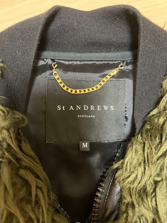 レア！美品　異素材ファーMIXブルゾン　セントアンドリュース　ジップジャケット