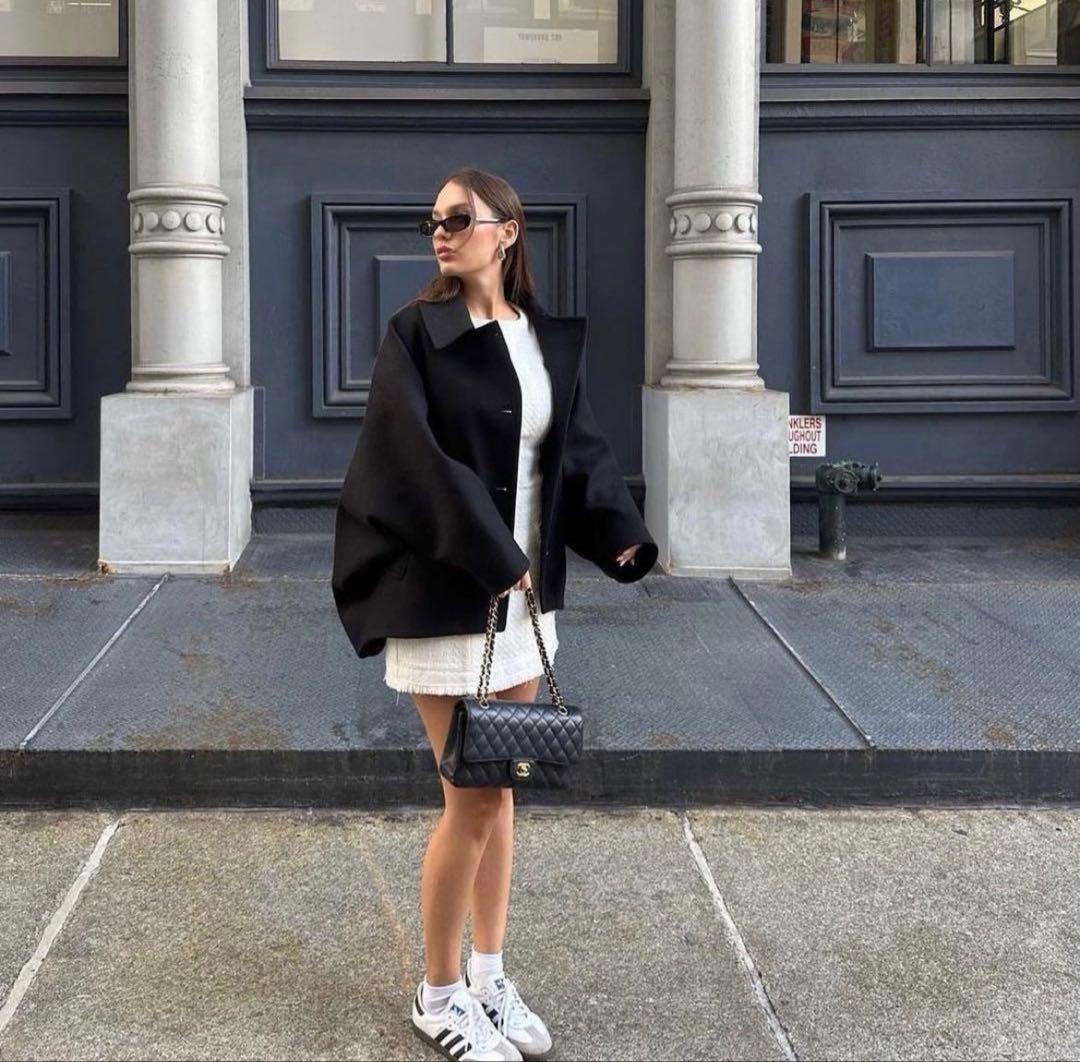 ZARA zw collection クロップド MANTECO ウールコート